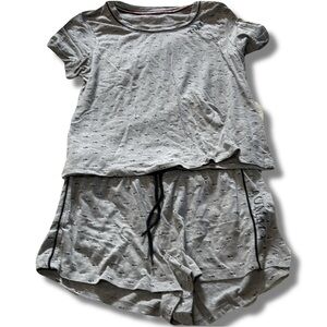 Tommy Hilfiger Gray Shorts And Top Sleep Set Size Medium